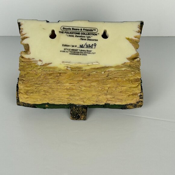 Boyds Bear & Friends Folkstone Library Book Think 3E Figurine Wall Shelf 65427 - Picture 8 of 12
